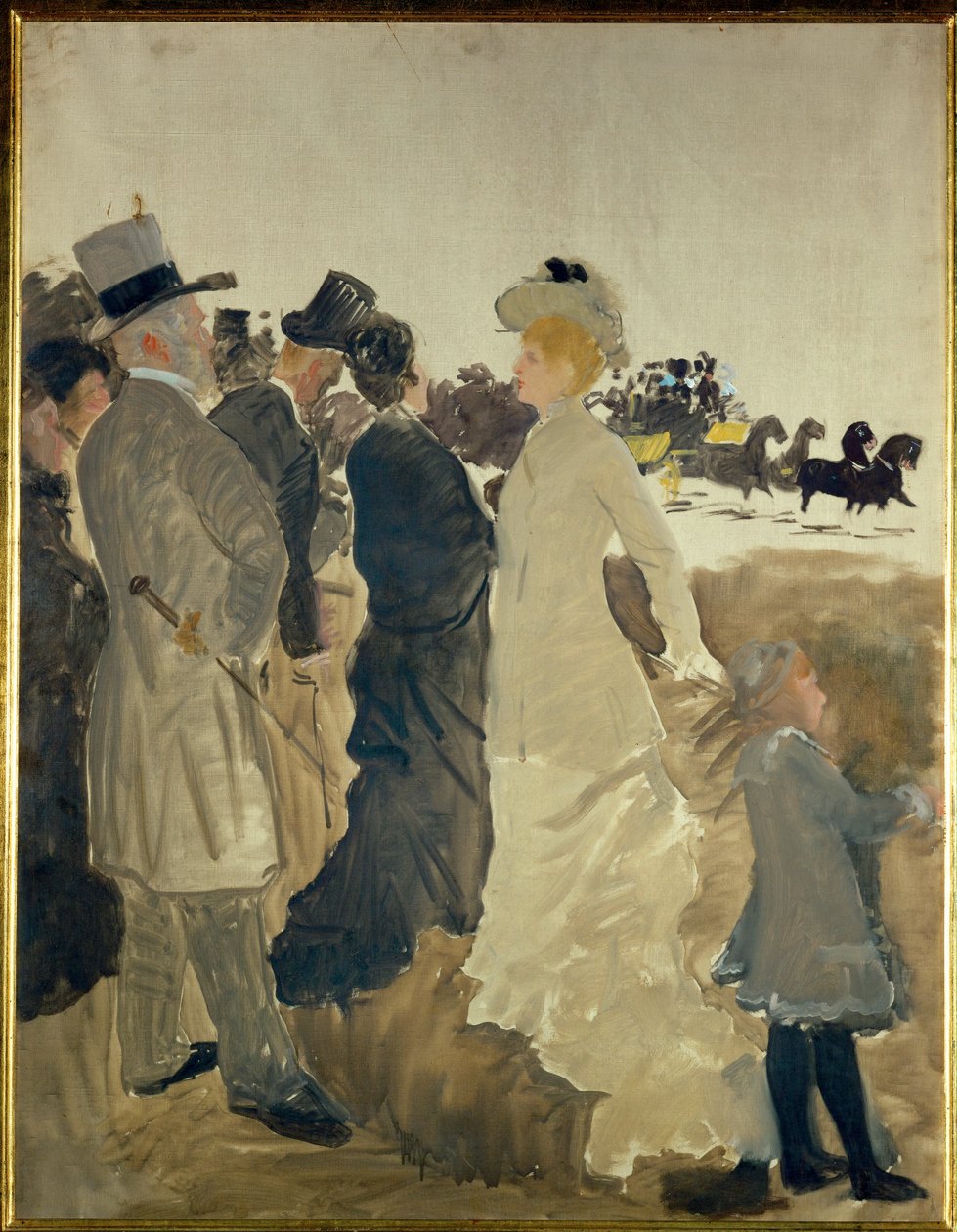 Skizze für die Pferderennen von Giuseppe or Joseph de Nittis