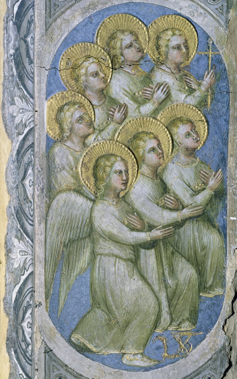 Die sieben Engel der Apokalypse empfangen die sieben Flaschen, 1360-70 von Giusto di Giovanni de Menabuoi