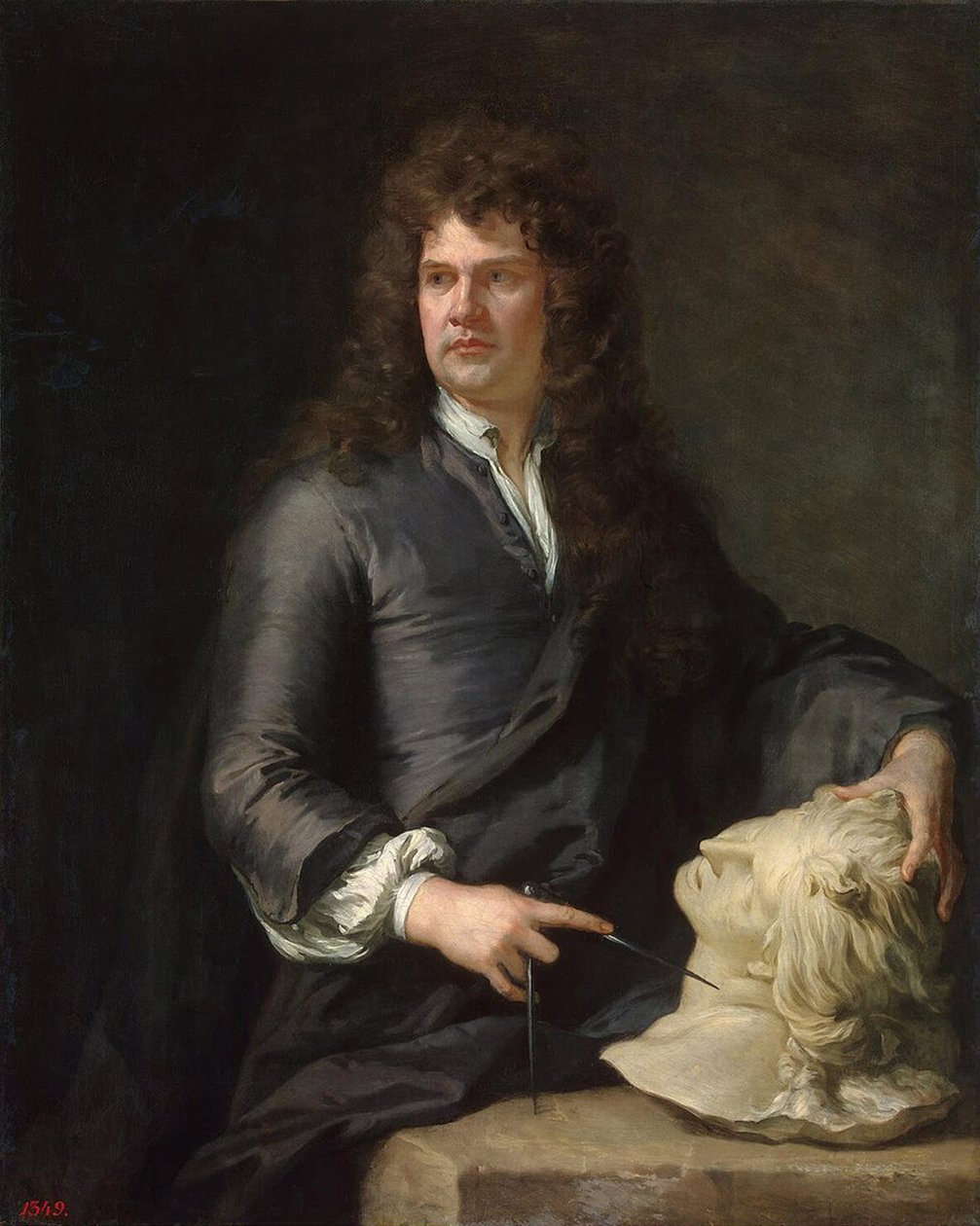 Grinling Gibbons, ca. 1690 von Godfrey Kneller