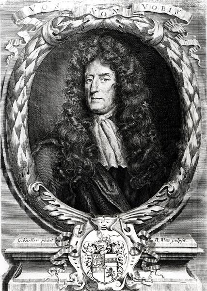 Porträt von Sir Roger LEstrange (1616-1704) von Godfrey after Kneller