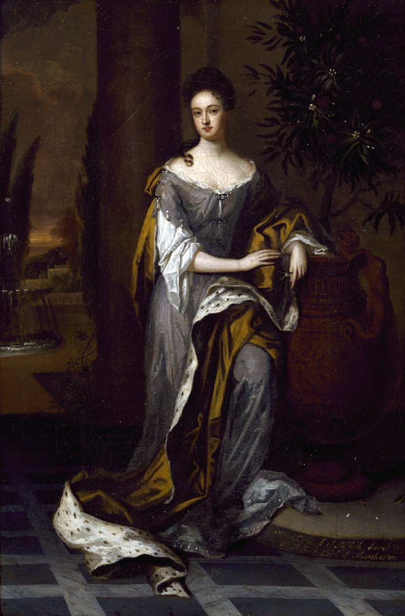 Porträt einer Dame von Godfrey studio of Kneller