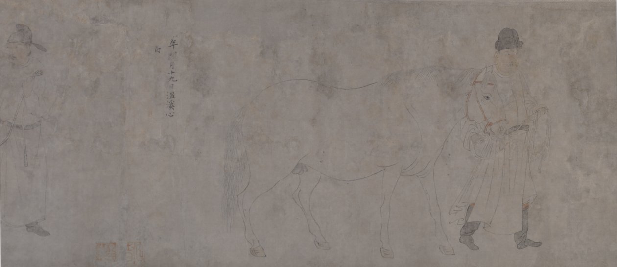 Detail (Fünf Tributpferde) von Gonglin Li