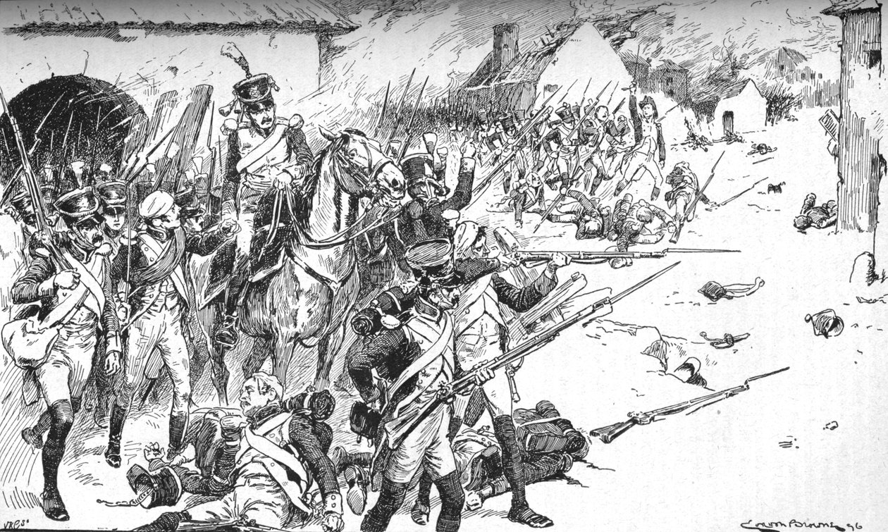 Kolonne um Kolonne drang ins Dorf ein, nur um zurückgeworfen zu werden, 1896 von Gordon Frederick Browne