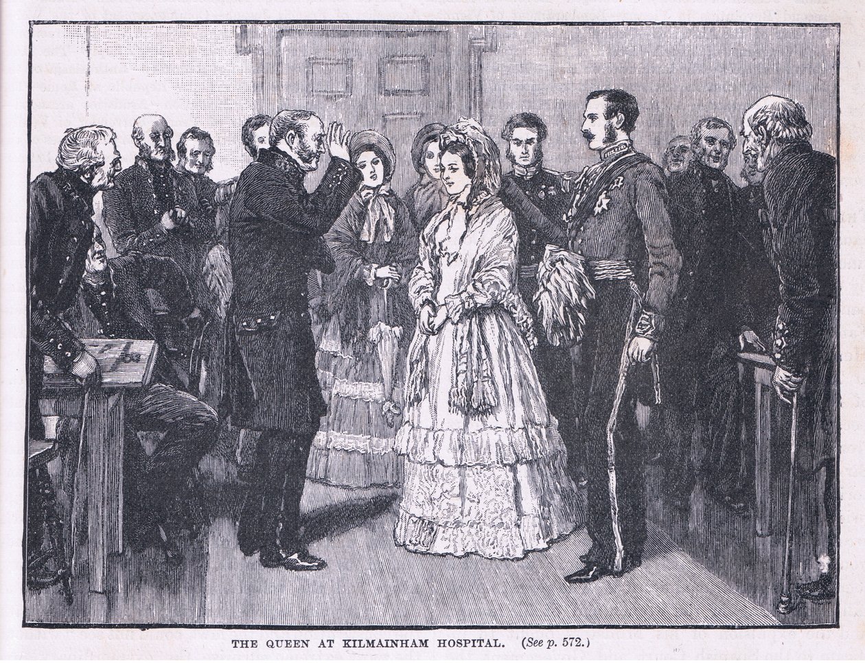 Die Königin im Kilmainham-Krankenhaus AD 1849 von Gordon Frederick Browne