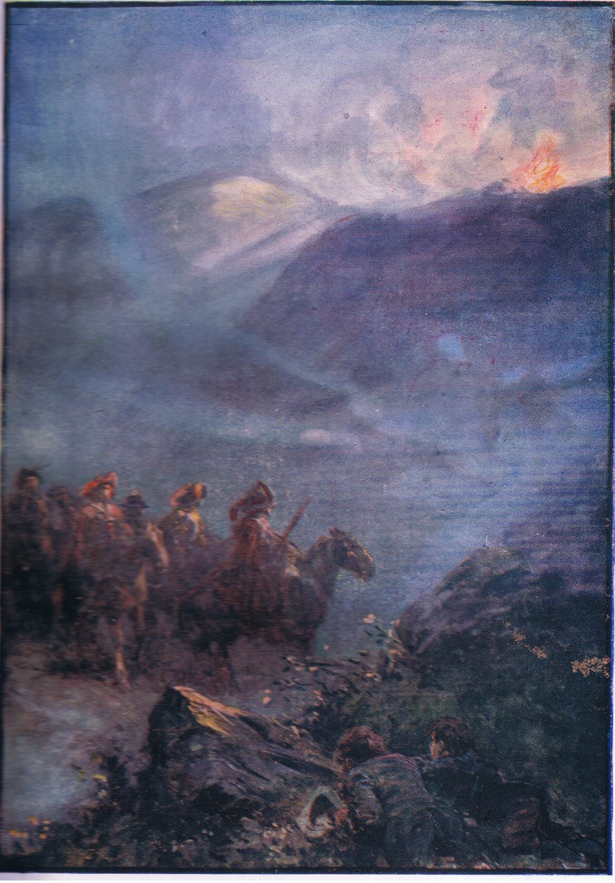 Der Kriegspfad der Doones, aus Lorna Doone, veröffentlicht von W & R Chambers Ltd von Gordon Frederick Browne