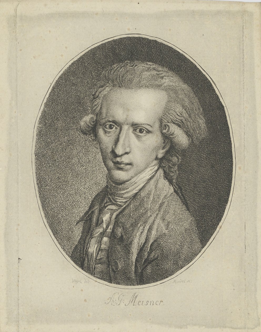 Porträt von August Gottlieb Meissner von Gottlieb Friedrich Riedel