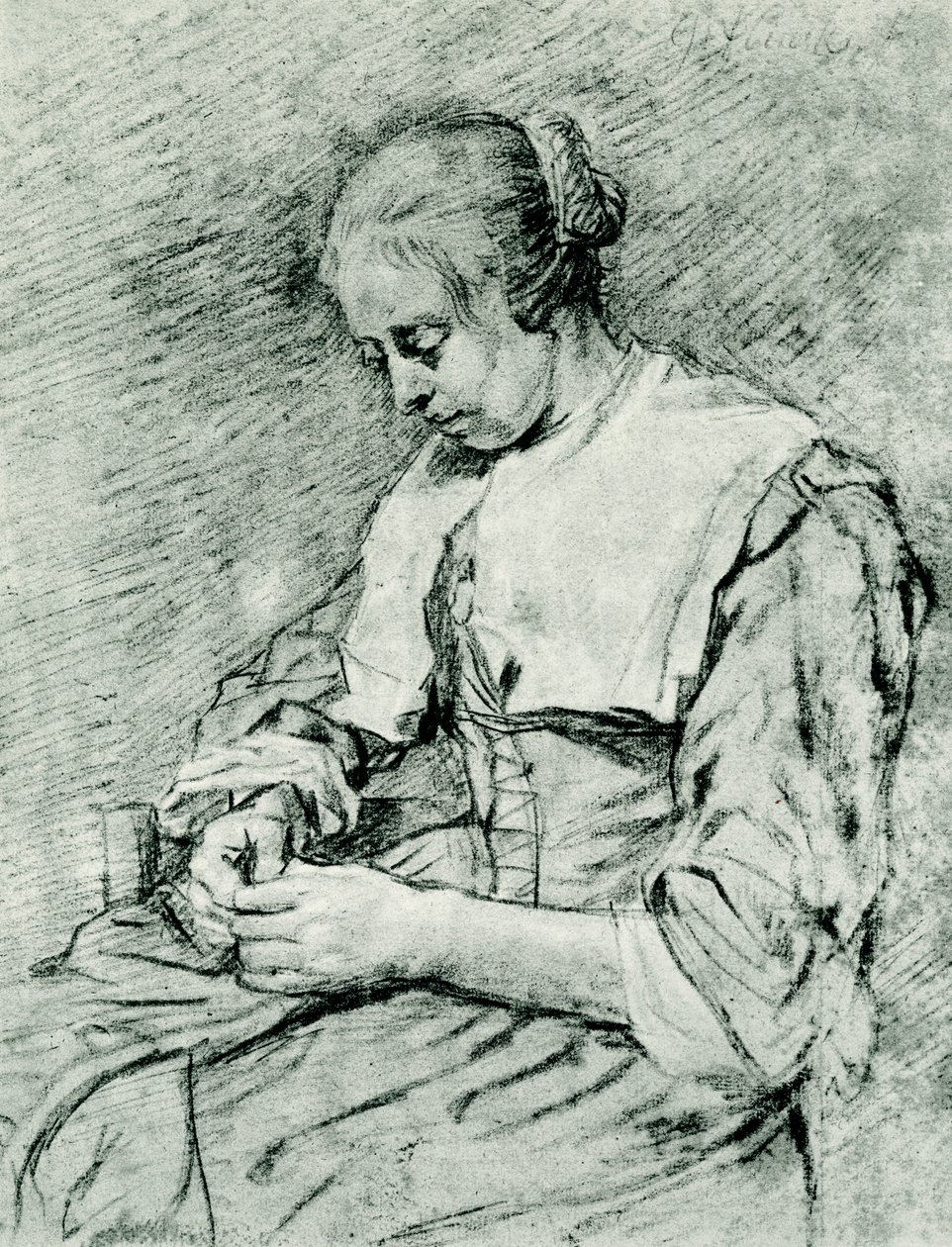 Die Näherin von Govaert Flinck