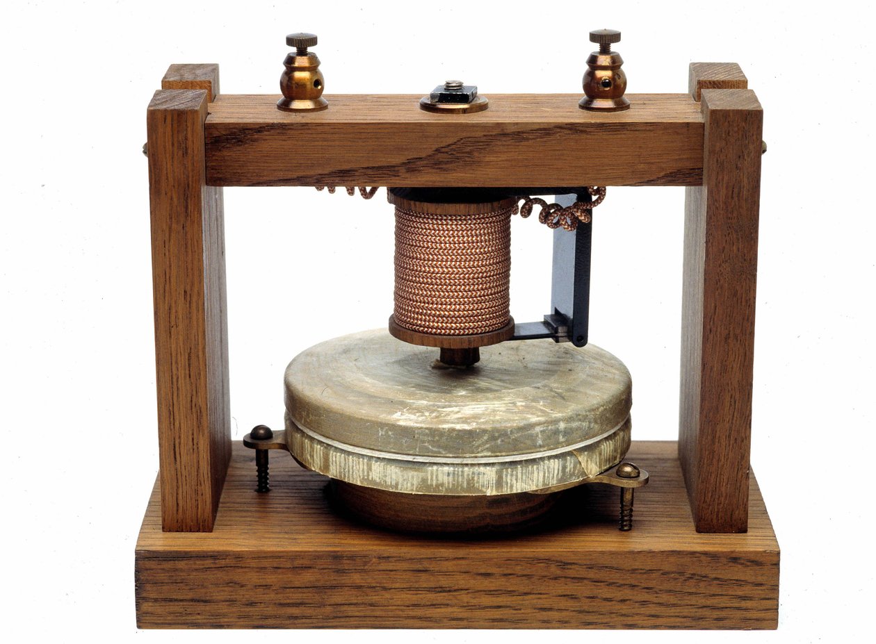 Graham Bells Telefon, das für die ersten Experimente von 1875 verwendet wurde von Graham Bell