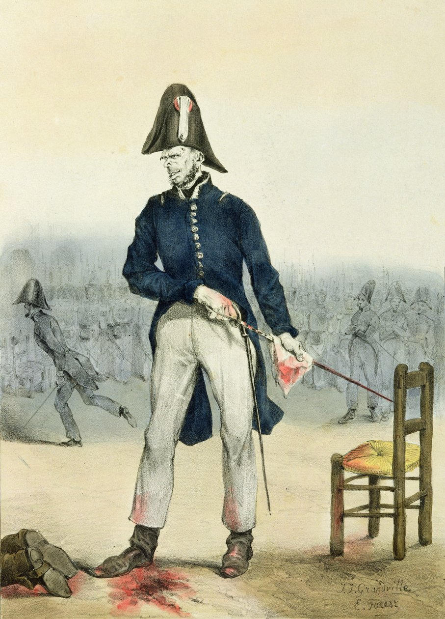 Die öffentliche Ordnung herrscht auch in Paris, 1831 von Grandville