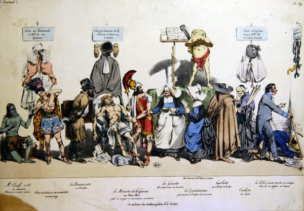 Französische Gesellschaft, um 1830-40 von Grandville
