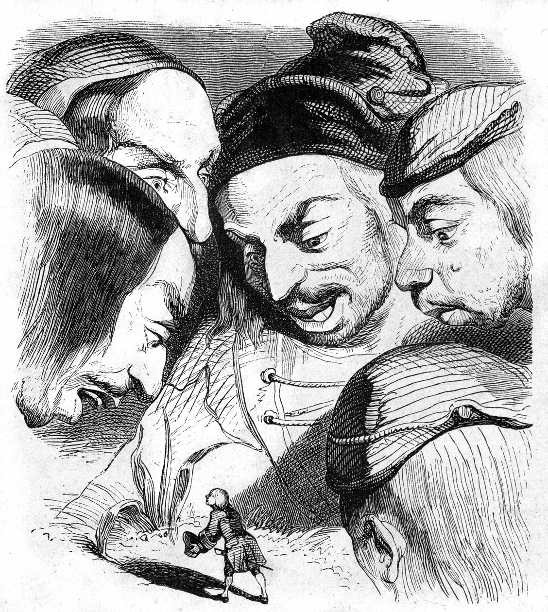 Illustration zu Gullivers Reisen von Jonathan Swift von Grandville (1803 47)