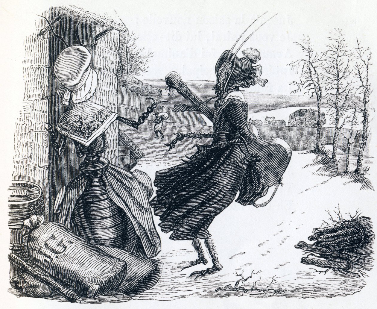 Die Zikade und die Ameise - Fabeln von La Fontaine von Grandville