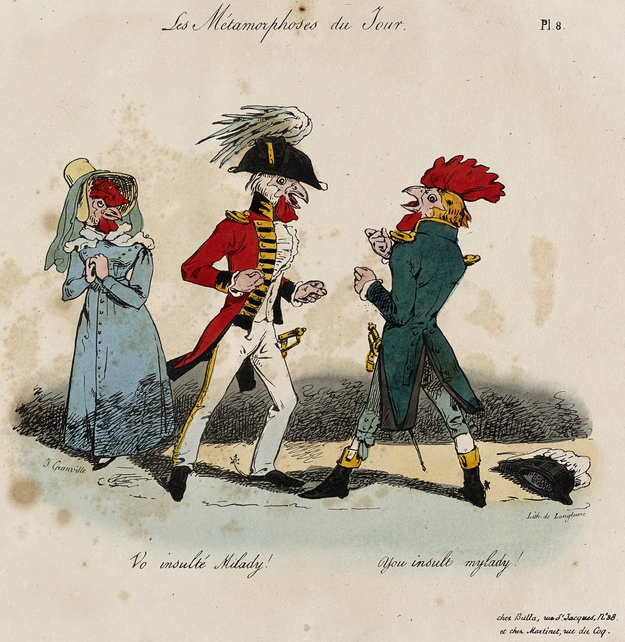 Die Metamorphosen des Tages, Nr. 8 von Grandville