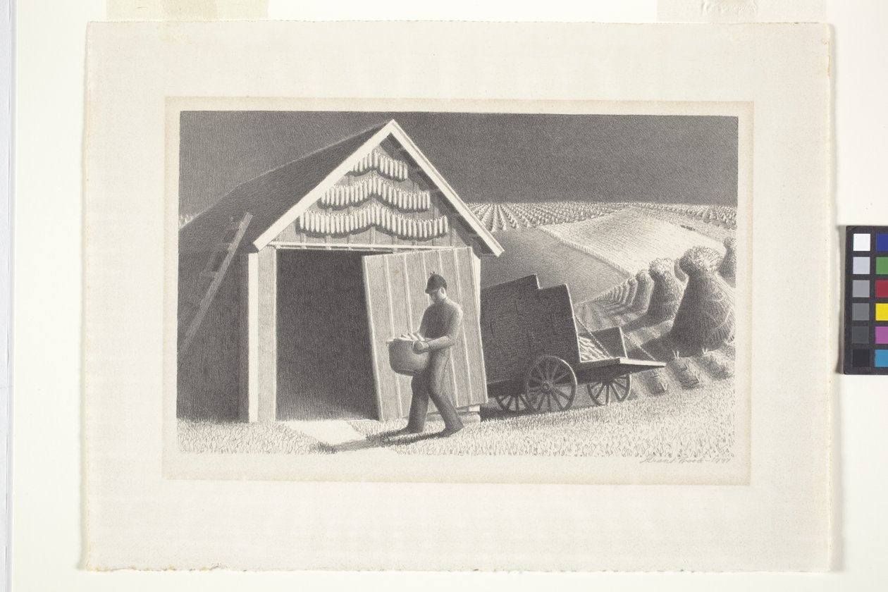 Saatzeit und Ernte von Grant Wood