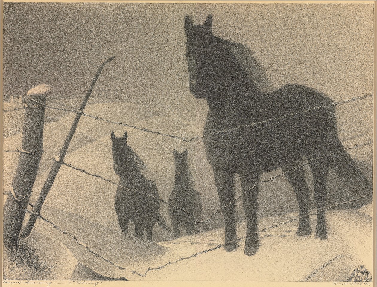 Studie für Februar, 1940 von Grant Wood