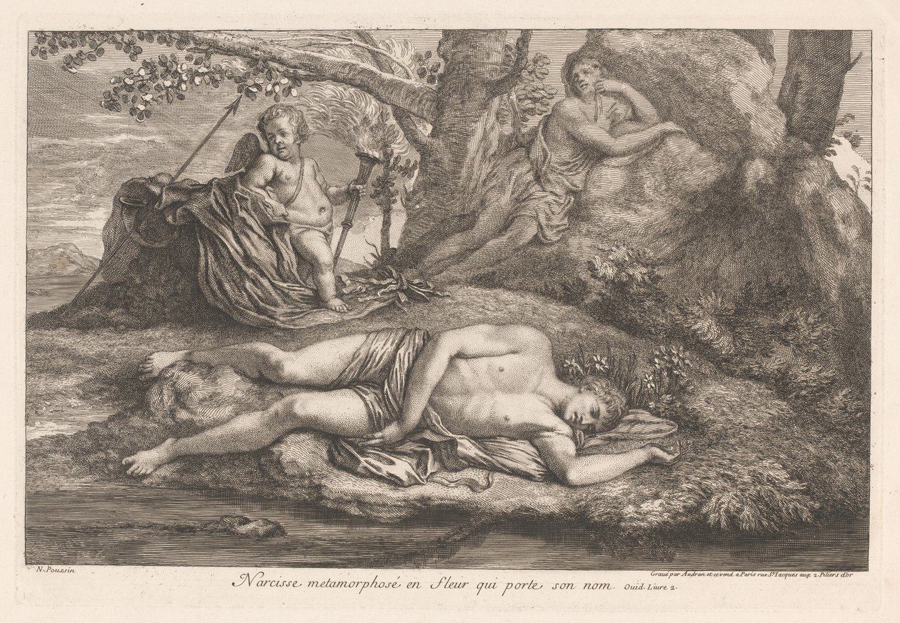 Narziss und Echo von Gérard Audran