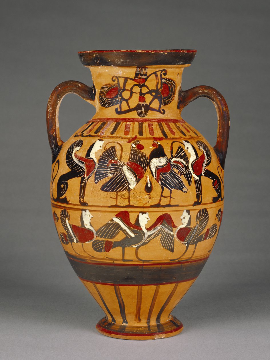 Attische schwarzfigurige Tyrrhenische Amphora, 575-50 v. Chr. von Greek