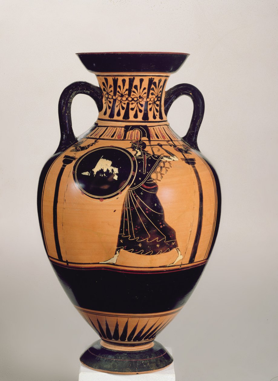 Attische schwarzfigurige Pseudo-Panathenäische Amphora, ca. 500 v. Chr. von Greek