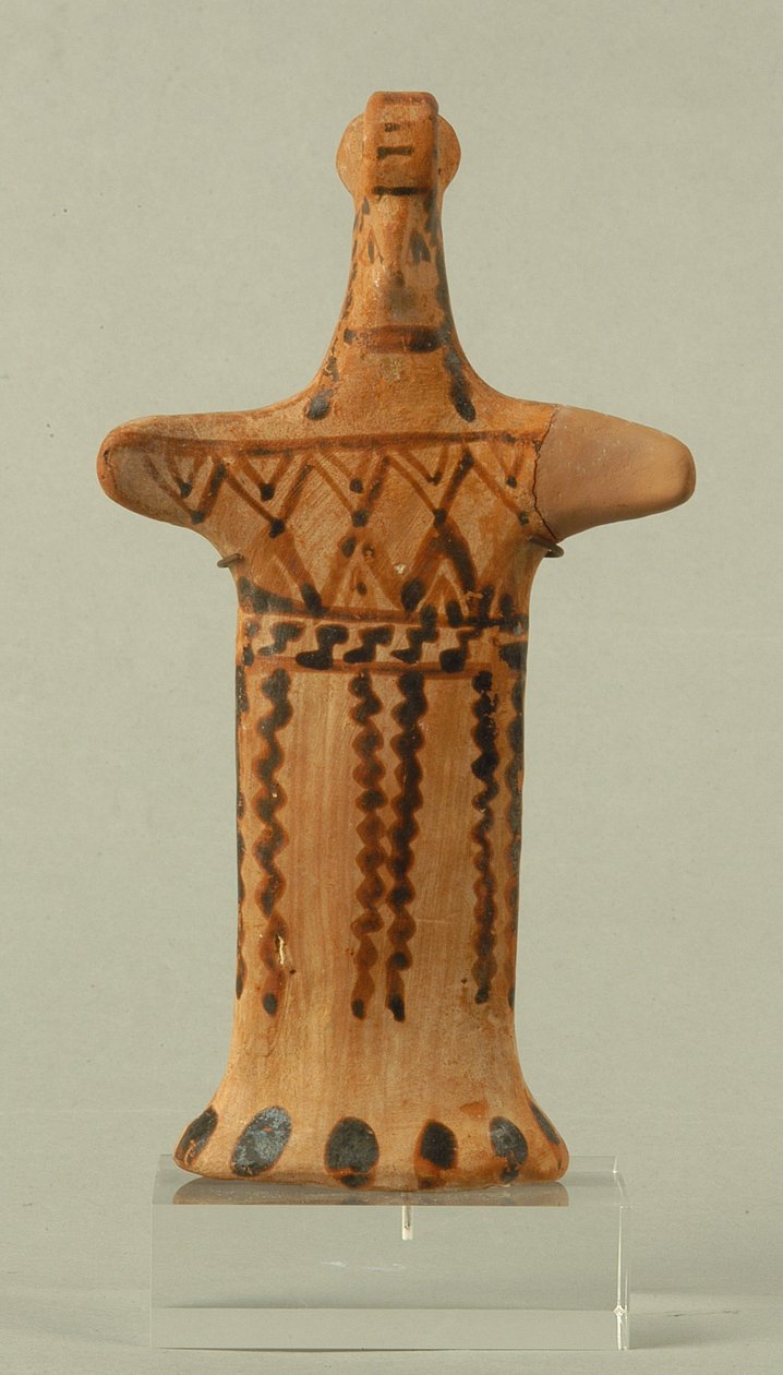 Figur einer stehenden Frau, Böotische Werkstatt, Archaische Periode von Greek