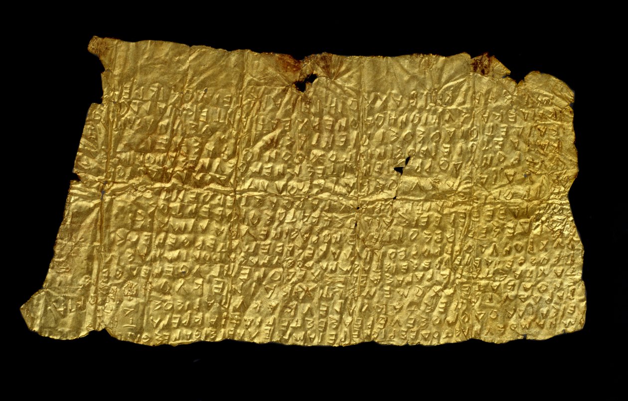 Goldene Lamina aus Hipponion (Vibo Valentia) von Greek School