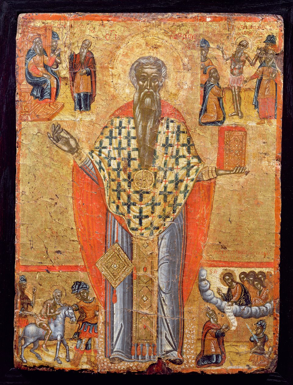 Der heilige Charalambos, Ikone aus Mazedonien, späte 16. Jahrhundert von Greek School