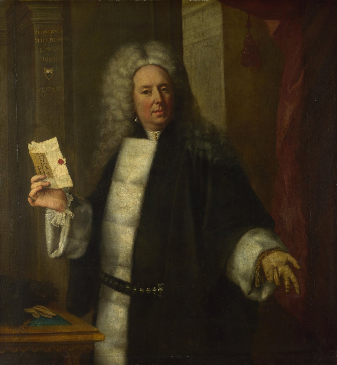 Porträt von Antonio Correr von Gregorio Lazzarini
