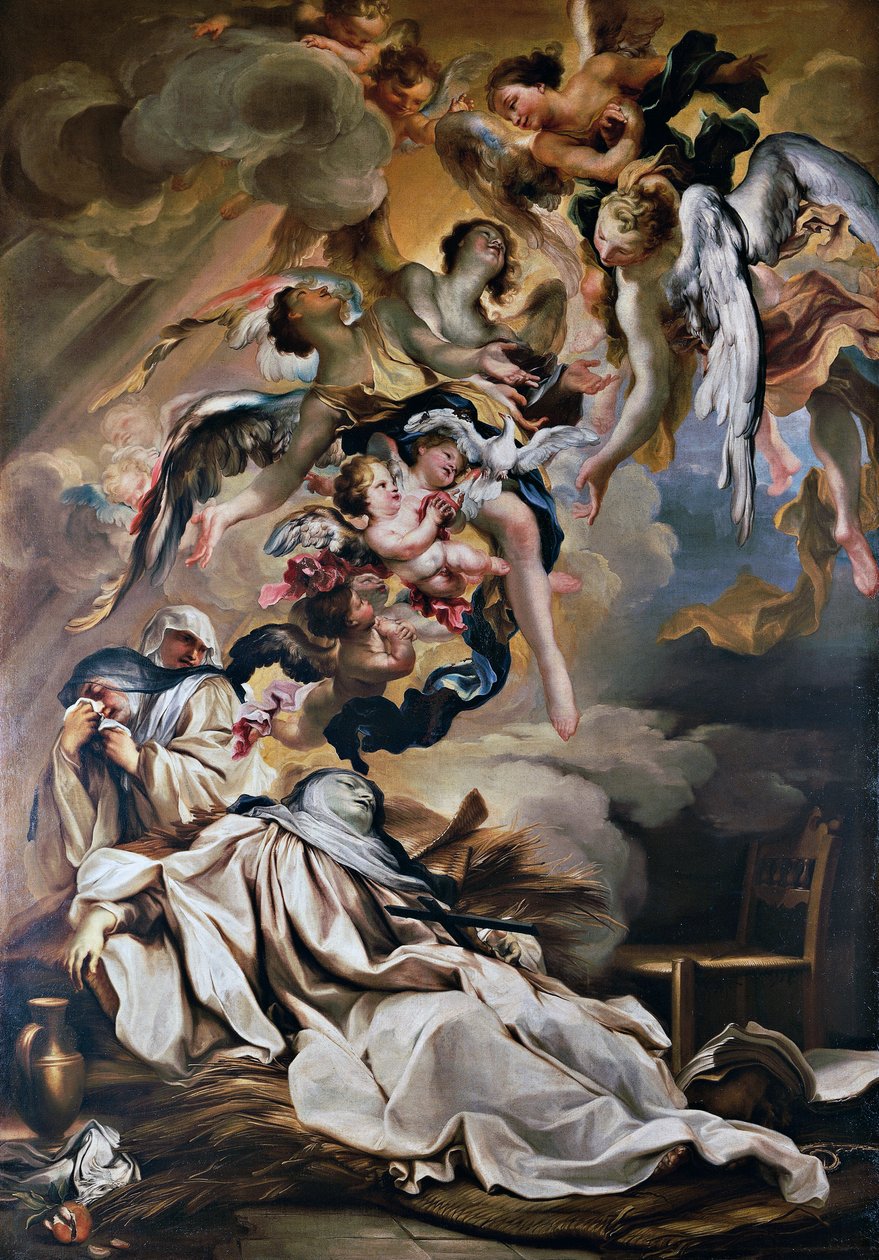 Tod der hl. Scholastika von Gregorio De Ferrari
