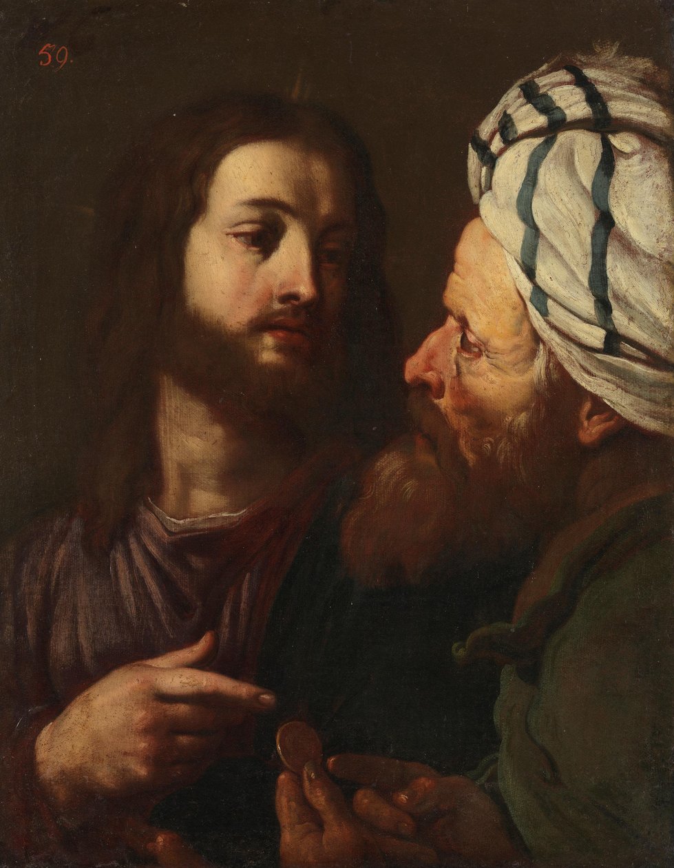 Christus und der Geldverleiher von Guercino
