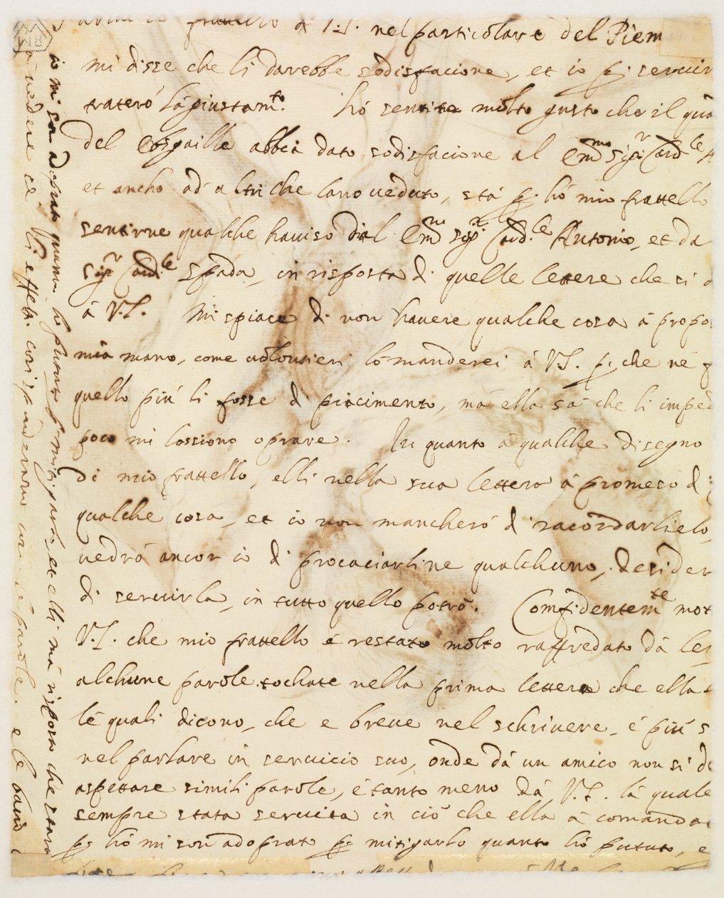 Manuskriptbrief von Guercino