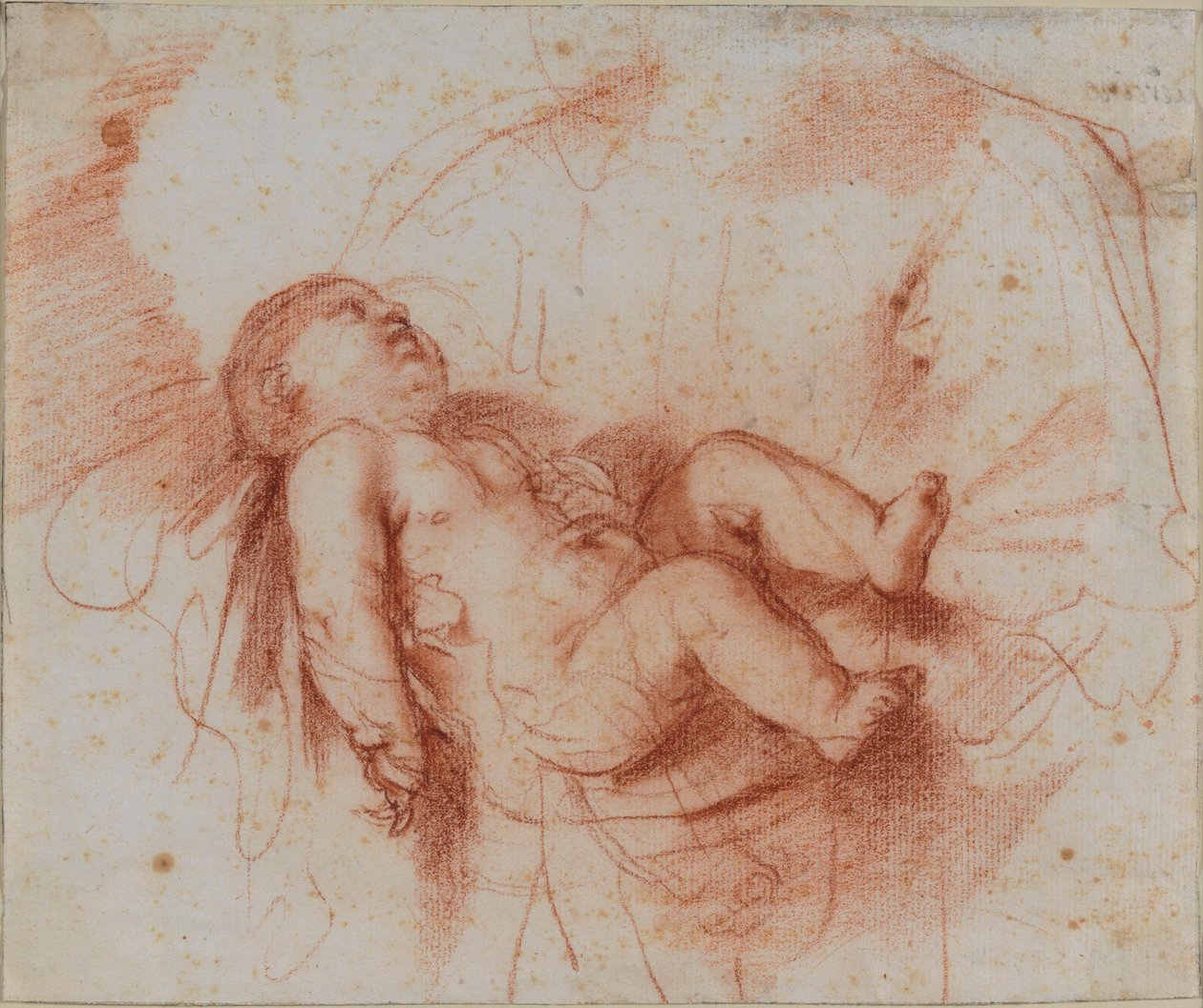 Studie des Jesuskindes, gehalten von Heiligem Simeon von Guercino