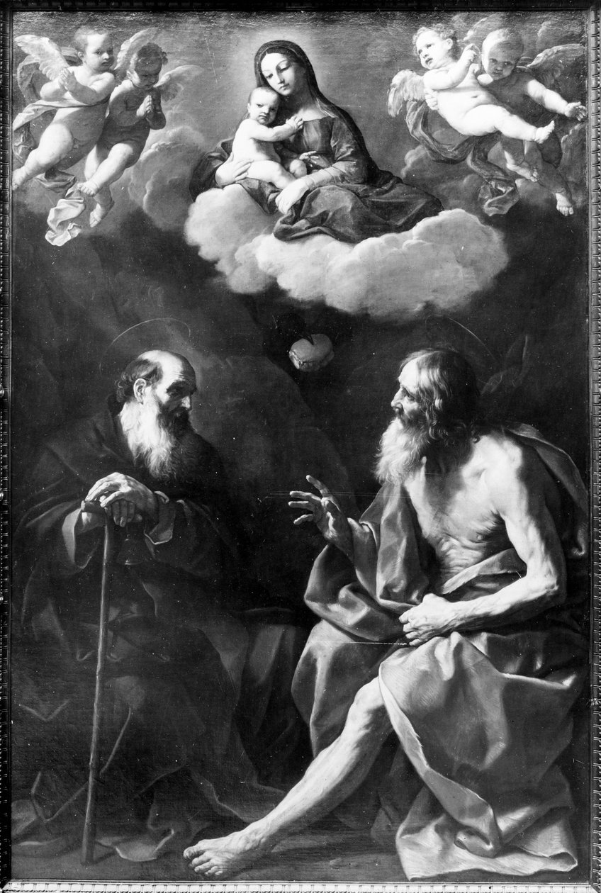 Die Einsiedler Paulus und Antonius in der Wüste von Guido Reni