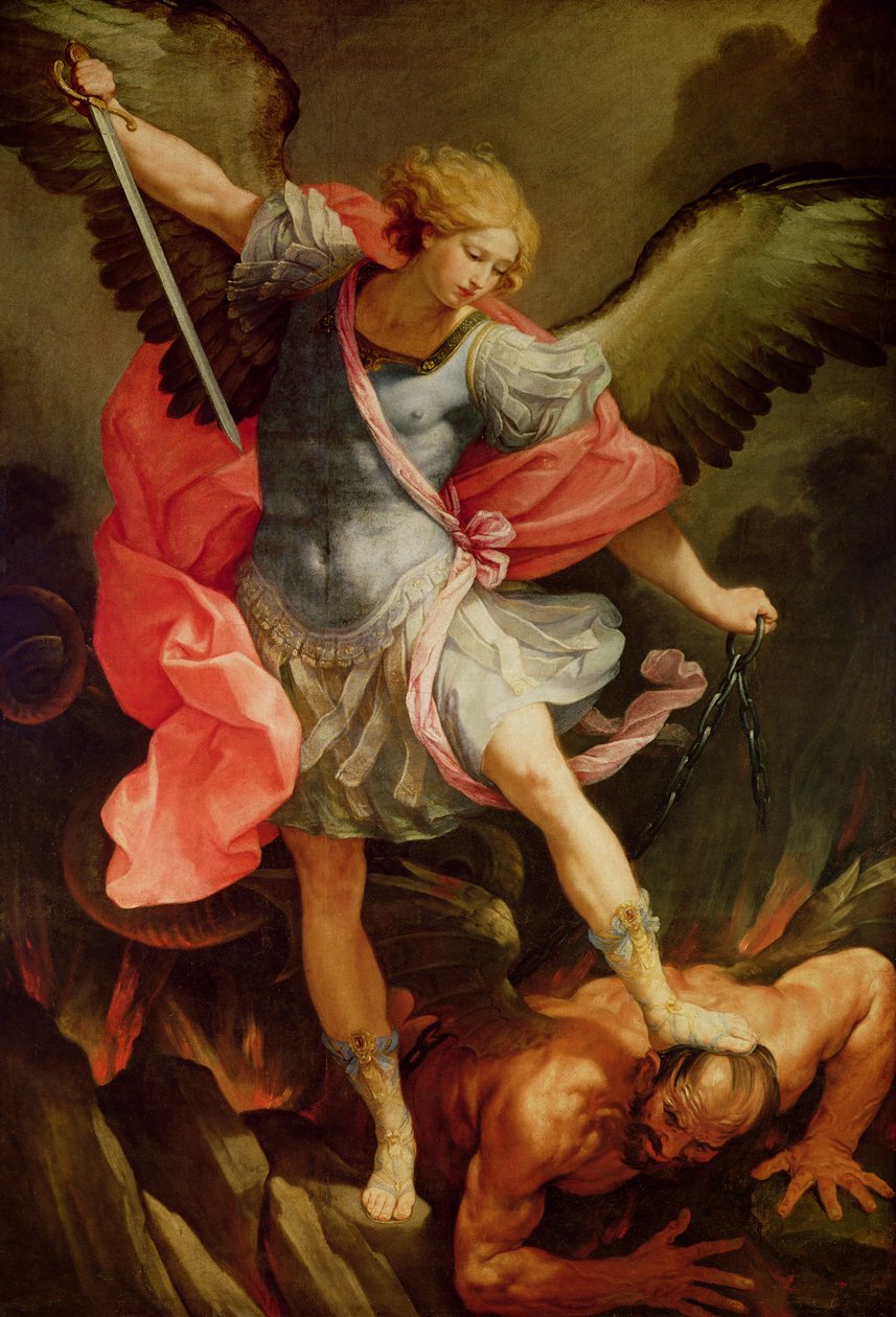 Der Erzengel Michael besiegt Satan von Guido Reni