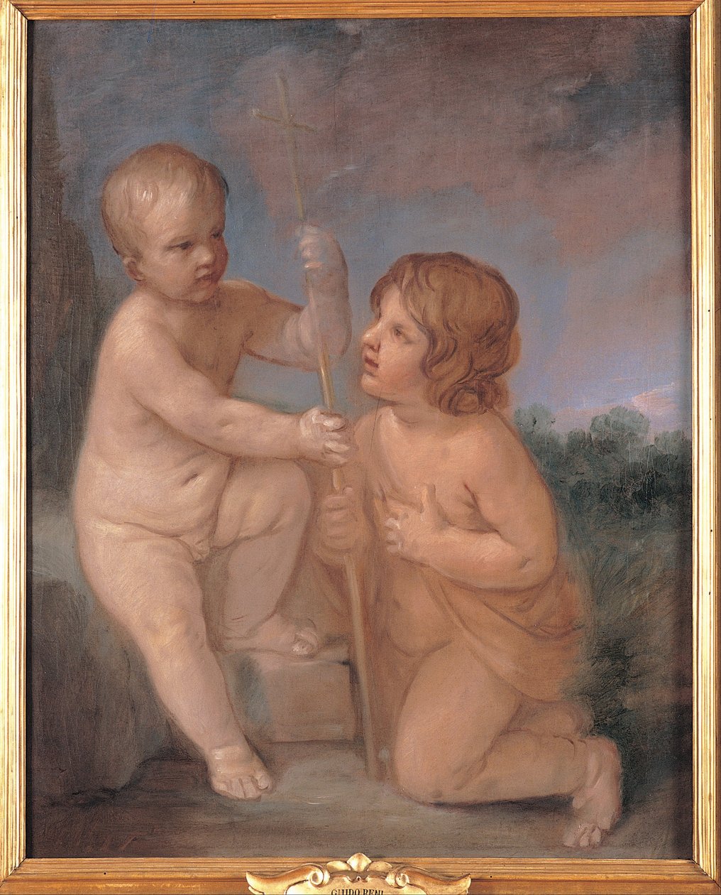 Das Jesuskind und der heilige Johannes von Guido Reni