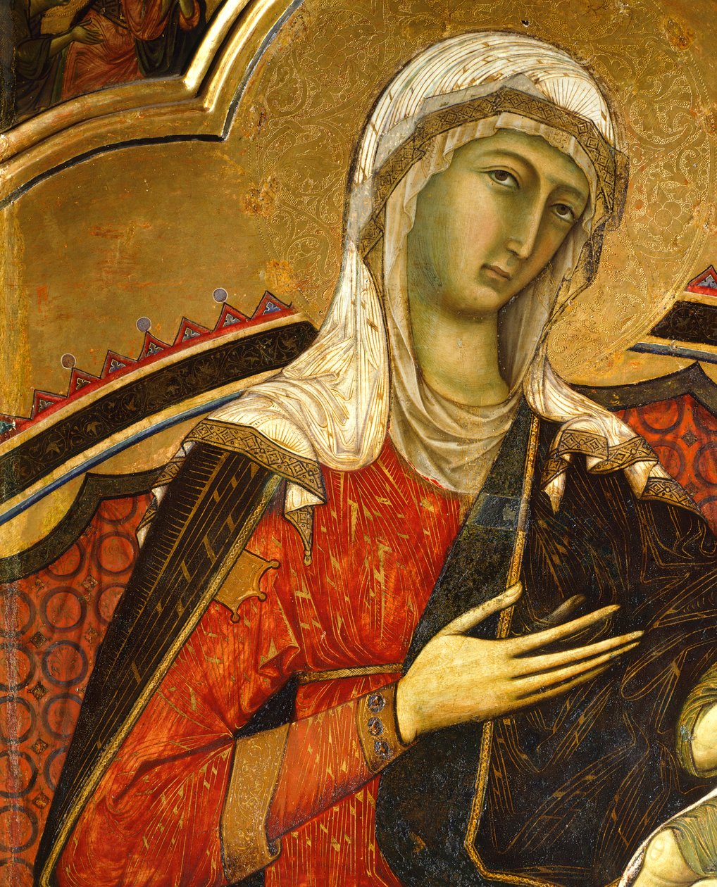 Marias Gesicht (Detail) von Guido da Siena