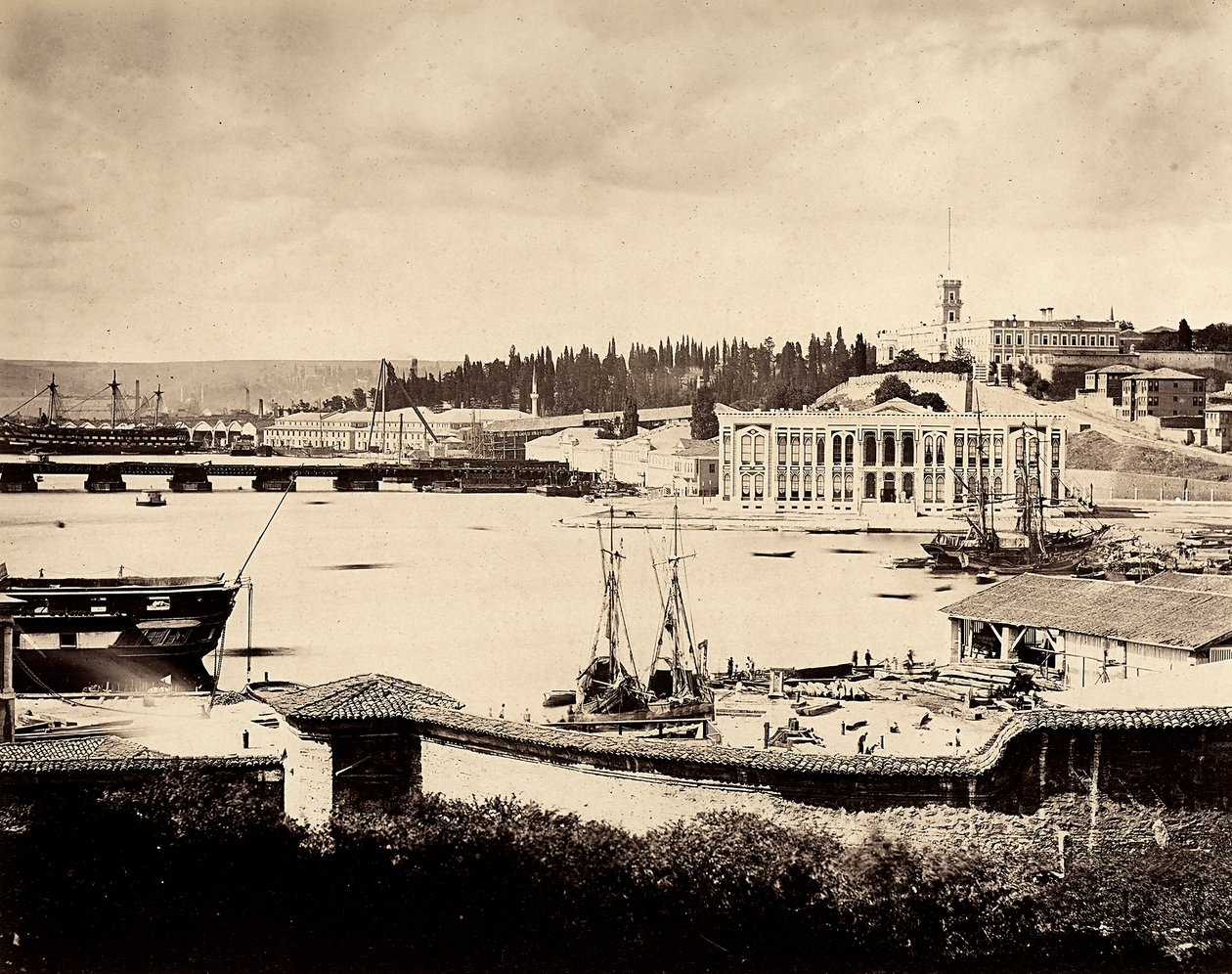 Der Hafenbereich von Konstantinopel mit der Werft, in der Türkei von Guillaume Berggren