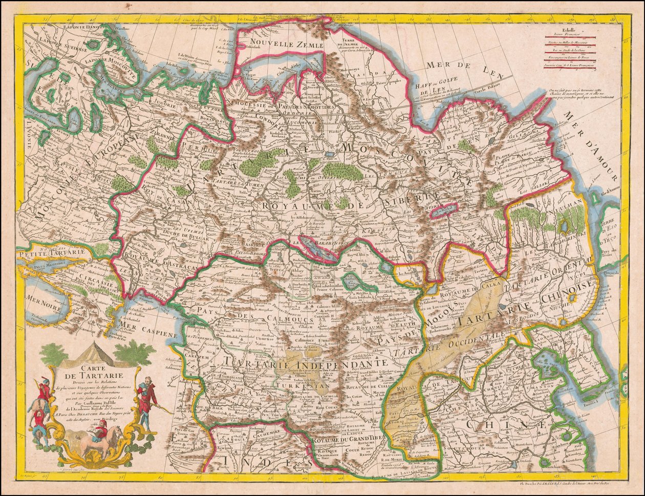 Karte von Tartarie 1766 von Guillaume Delisle