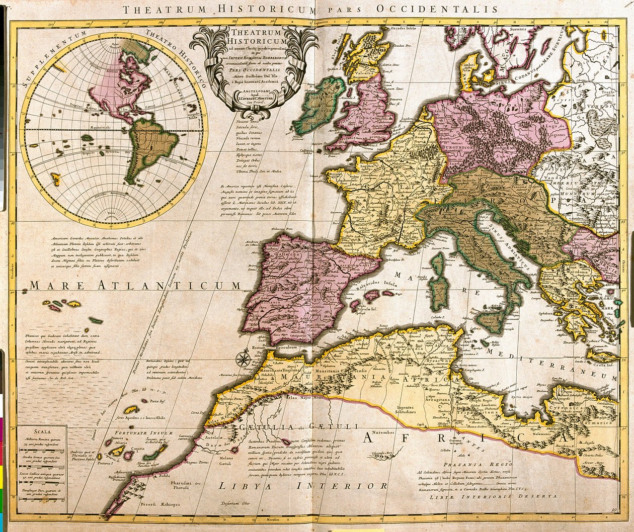 Karte von Europa und den nordafrikanischen Küsten von Guillaume Delisle
