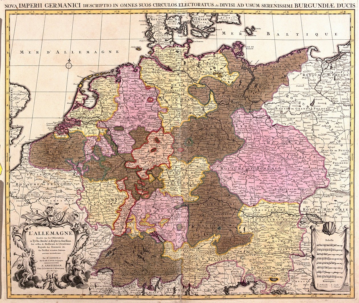 Karte von Deutschland von Guillaume Delisle