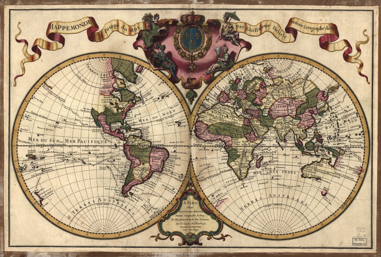 Mappemonde für den Gebrauch des Königs von Guillaume Delisle
