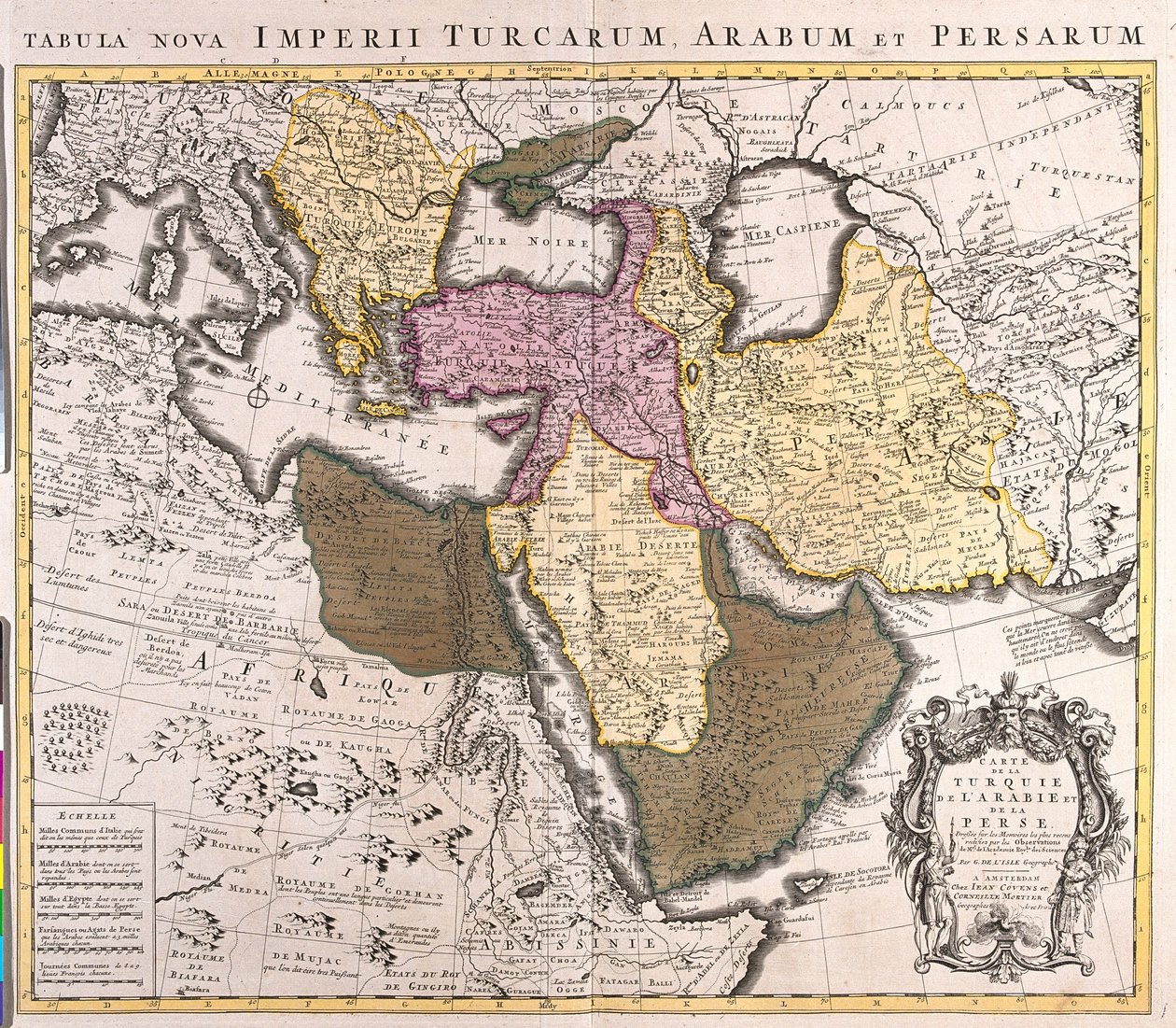 Südslowakei, Slowenien, Kroatien, Ungarn, Rumänien, Moldawien, Südukraine, Bosnien und Herzegowina, Serbien und Montenegro, Bulgarien, Albanien, Republik Mazedonien, Griechenland, Türkei, Georgien, Armenien, Aserbaidschan, Iran, Zypern, Syrien, Irak, Ostli von Guillaume Delisle