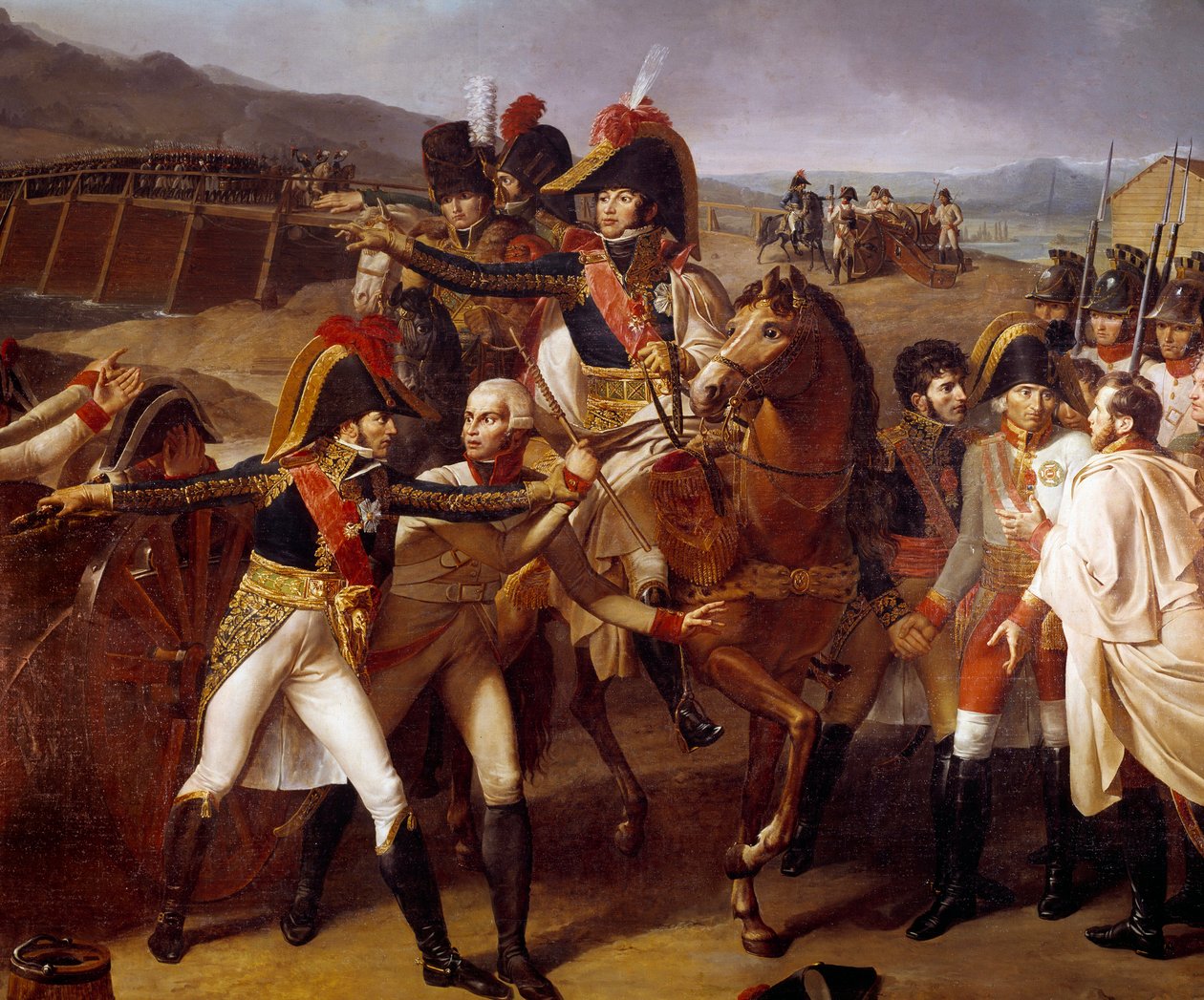 Überraschung der Brücke von Tabour am 14.11.1805 (Detail) von Guillaume Lethiere
