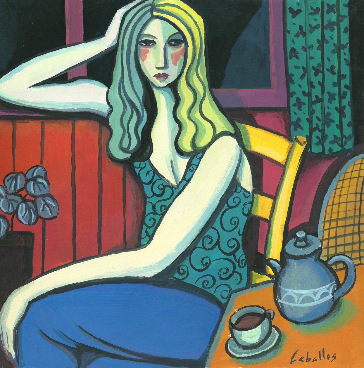 Mädchen trinkt Tee, 2008 von Guillermo Martí Ceballos