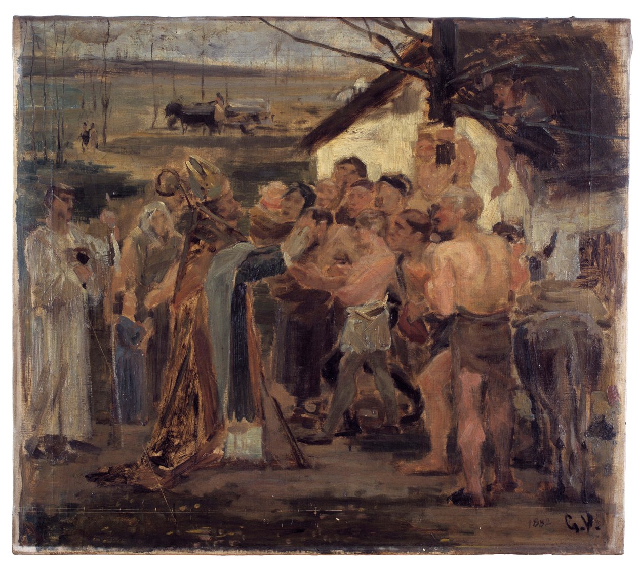 Der heilige Livinus in Flandern (Studie) von Gustaaf Vanaise