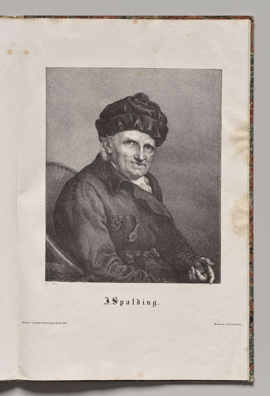 Deutschlands Berühmte Autoren: Porträt von Johann Joachim Spalding von Gustav Karl Friedrich Luderitz