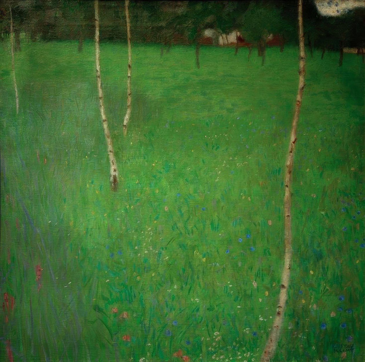 Bauernhaus mit Birken von Gustav Klimt