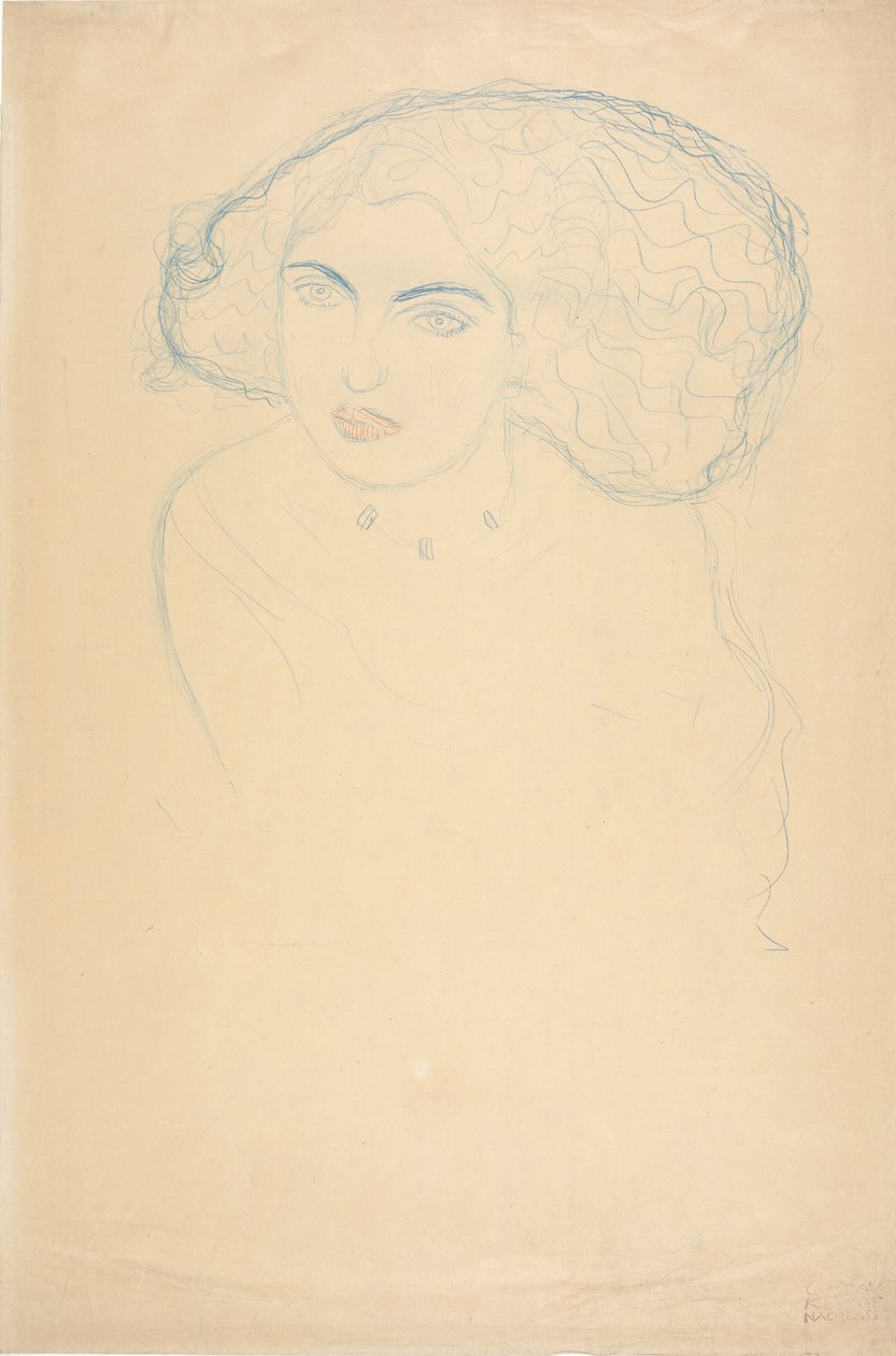 Kopf einer Frau von Gustav Klimt