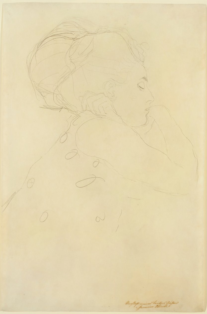 Studie für "Die Braut", ca. 1917-18 von Gustav Klimt