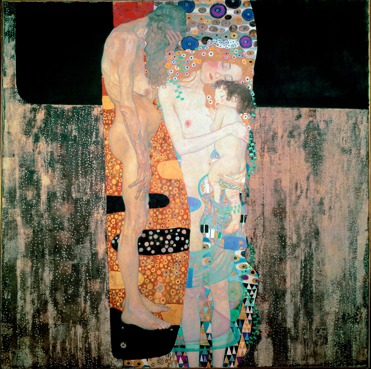 Die drei Lebensalter der Frau. Gemälde von Gustav Klimt (1862-1918) 1905. Rom, Galleria Nazionale d