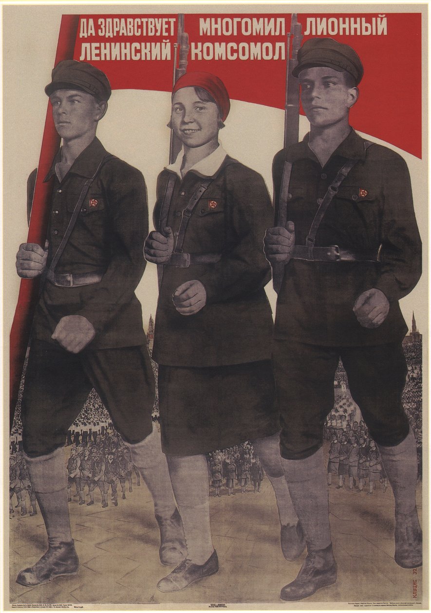 Es lebe der Millionen-Mitglieder-Leninistische Komsomol von Gustav Klutsis