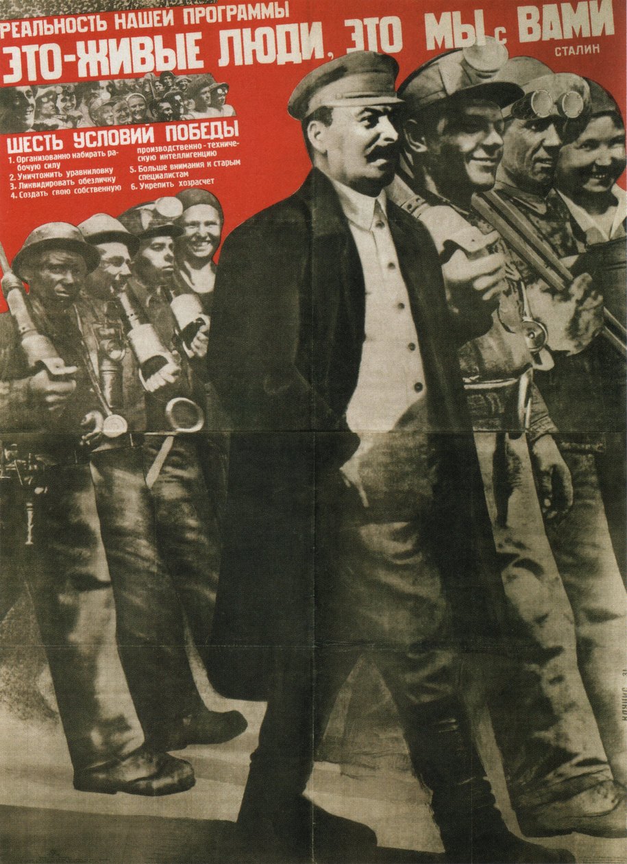 Die Realität unseres Programms sind echte Menschen: Es sind Sie und Ich Poster, 1931 von Gustav Klutsis